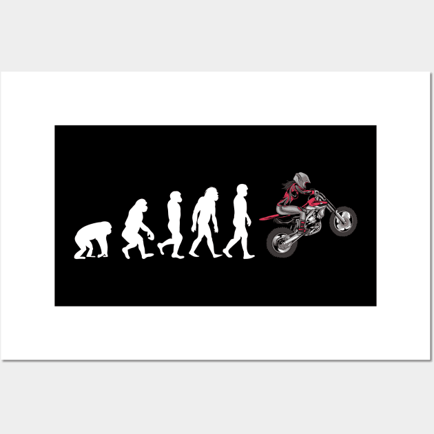 Evolution of a motocross girl Wall Art by Shirtbubble